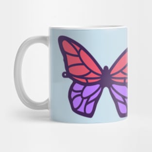 butterfly with purple and pink wings Mug